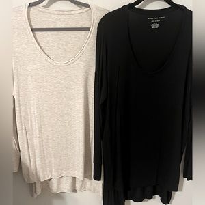 Bundle of 2 American Eagle tunic long sleeve tee’s size S.